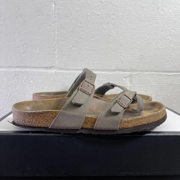 Birkenstock Mayari Mocha Strappy Toe Loop Sandals Slide Women's 38 EU/7 US - Picture 3 of 11